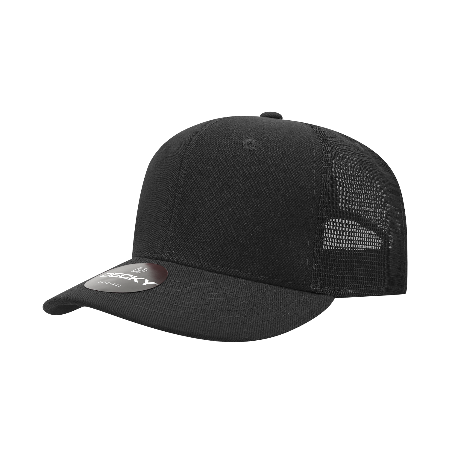 1053-6 Panel Mid Profile Structured Acrylic/Polyester Trucker