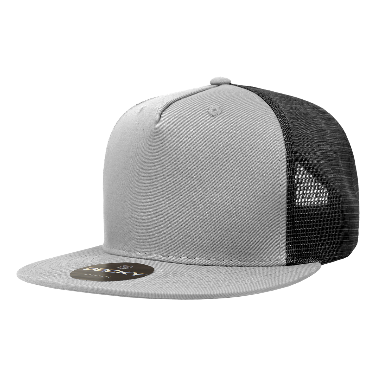 5 Panel High Profile Structured Cotton Blend Trucker