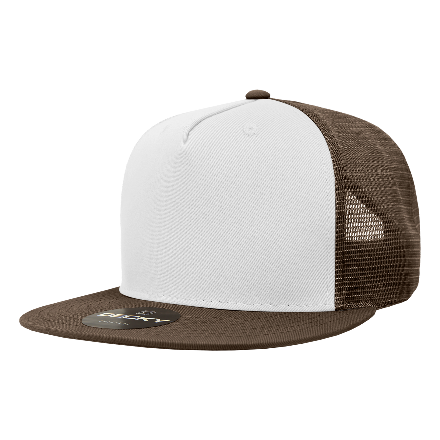 5 Panel High Profile Structured Cotton Blend Trucker