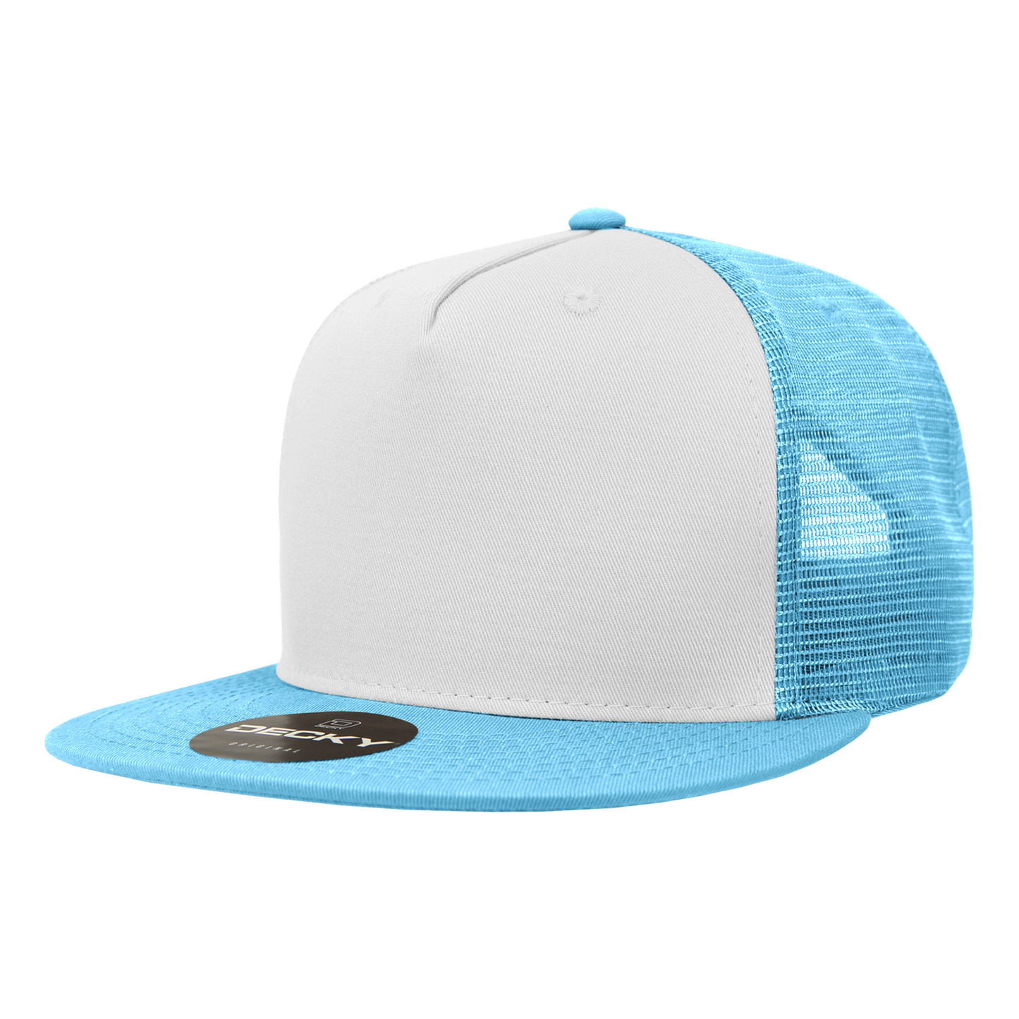 5 Panel High Profile Structured Cotton Blend Trucker