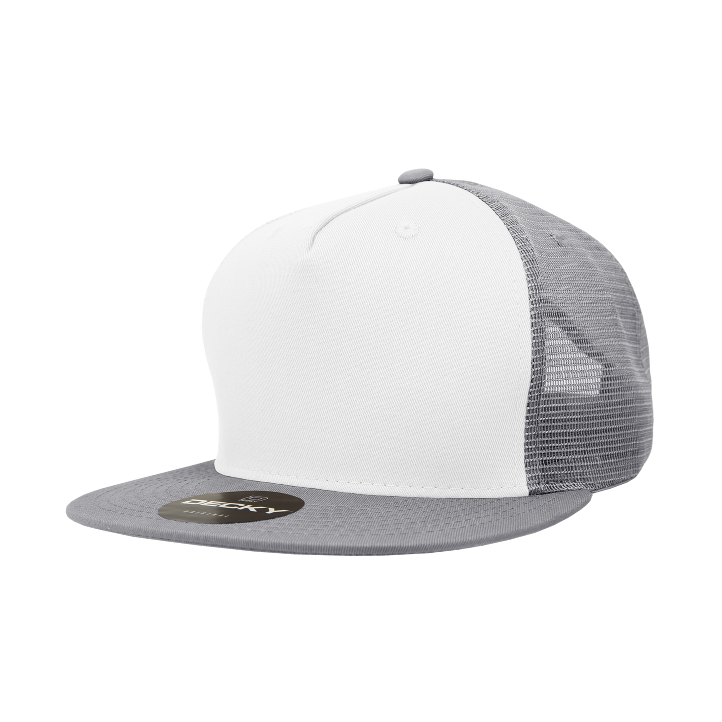 5 Panel High Profile Structured Cotton Blend Trucker