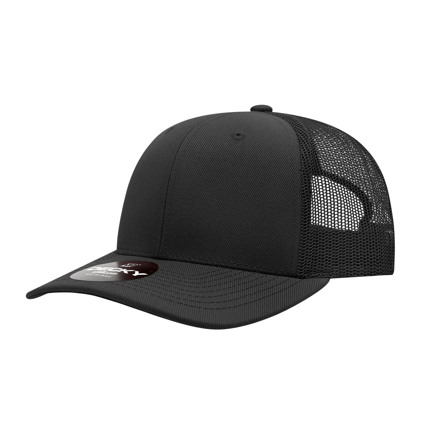 1053-6 Panel Mid Profile Structured Acrylic/Polyester Trucker