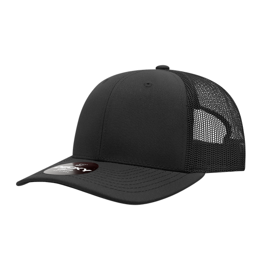 1053-6 Panel Mid Profile Structured Acrylic/Polyester Trucker