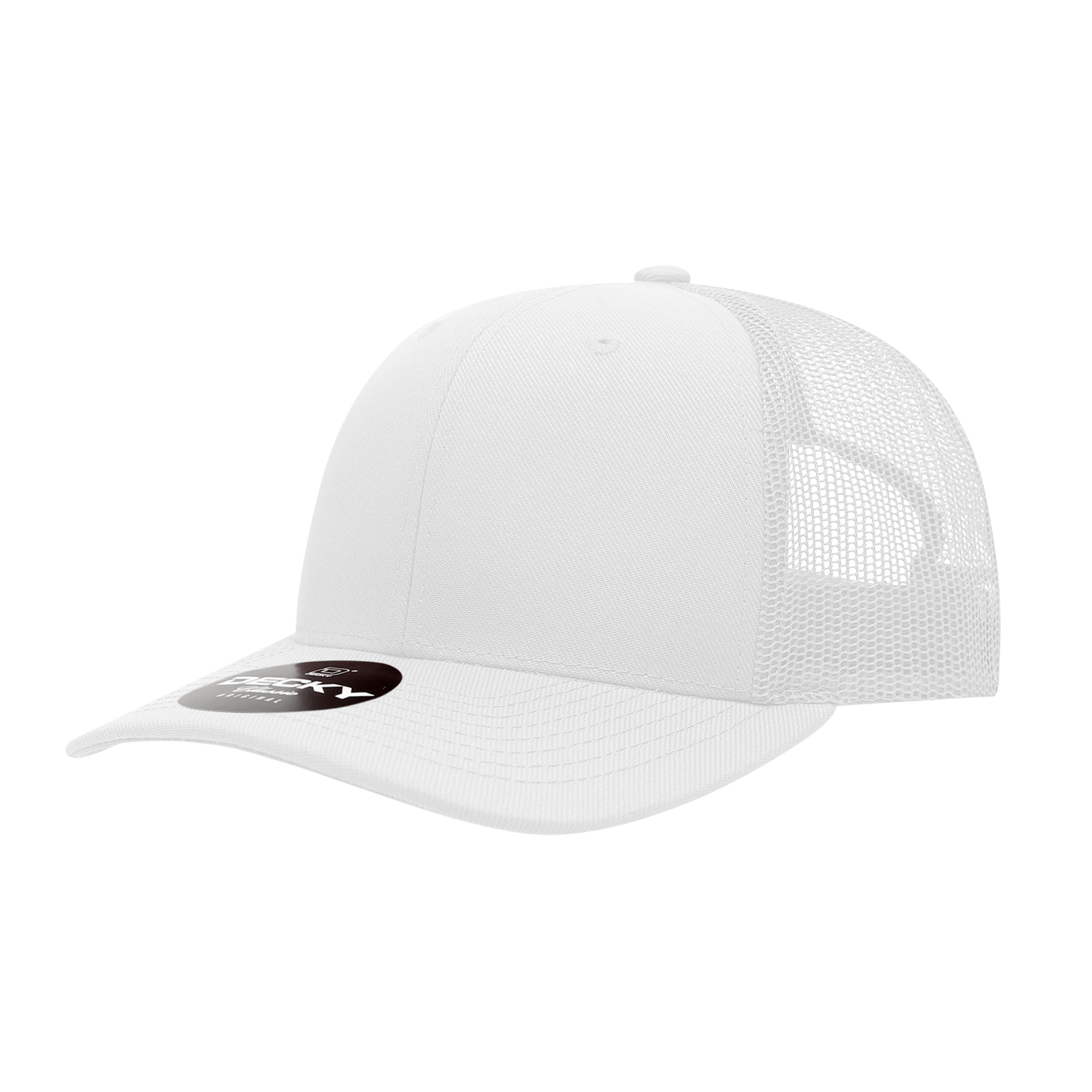 1053-6 Panel Mid Profile Structured Acrylic/Polyester Trucker