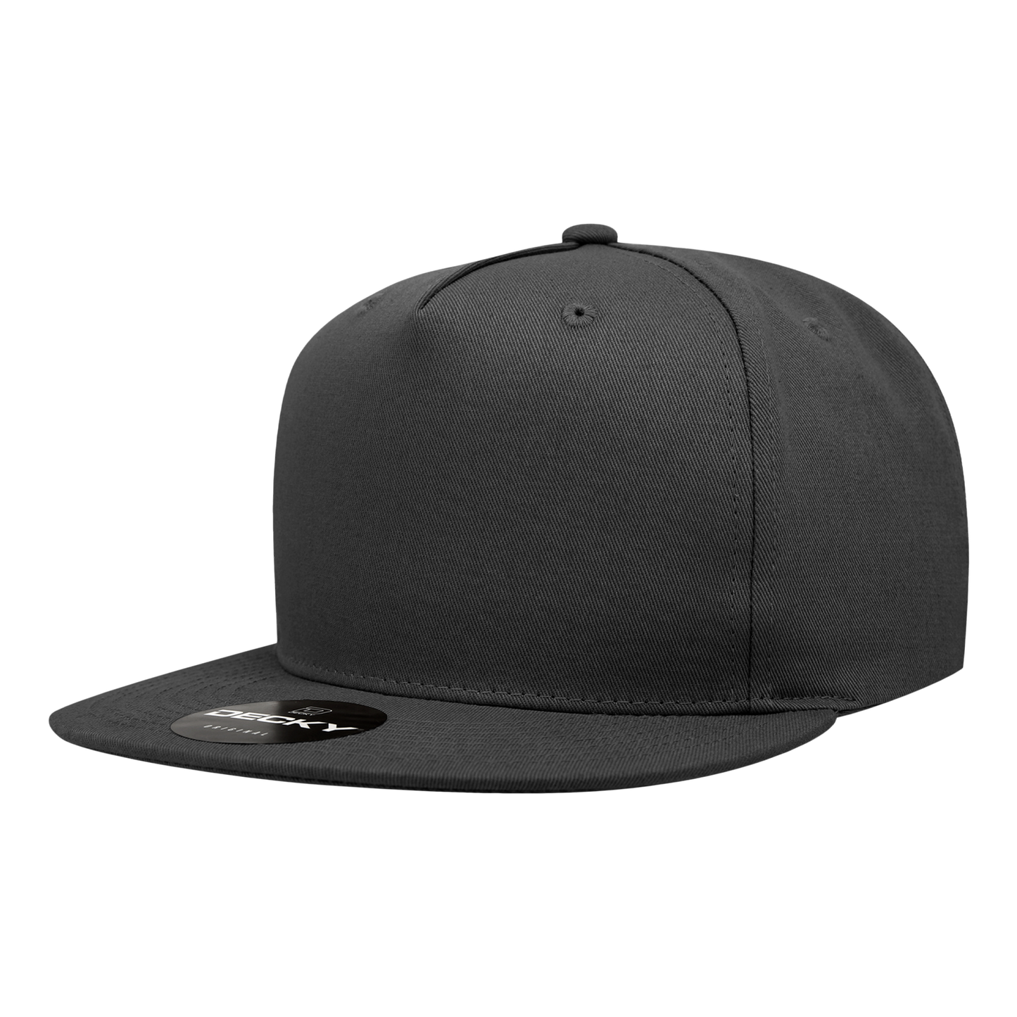 5 Panel High Profile Structured Cotton Blend Snapback