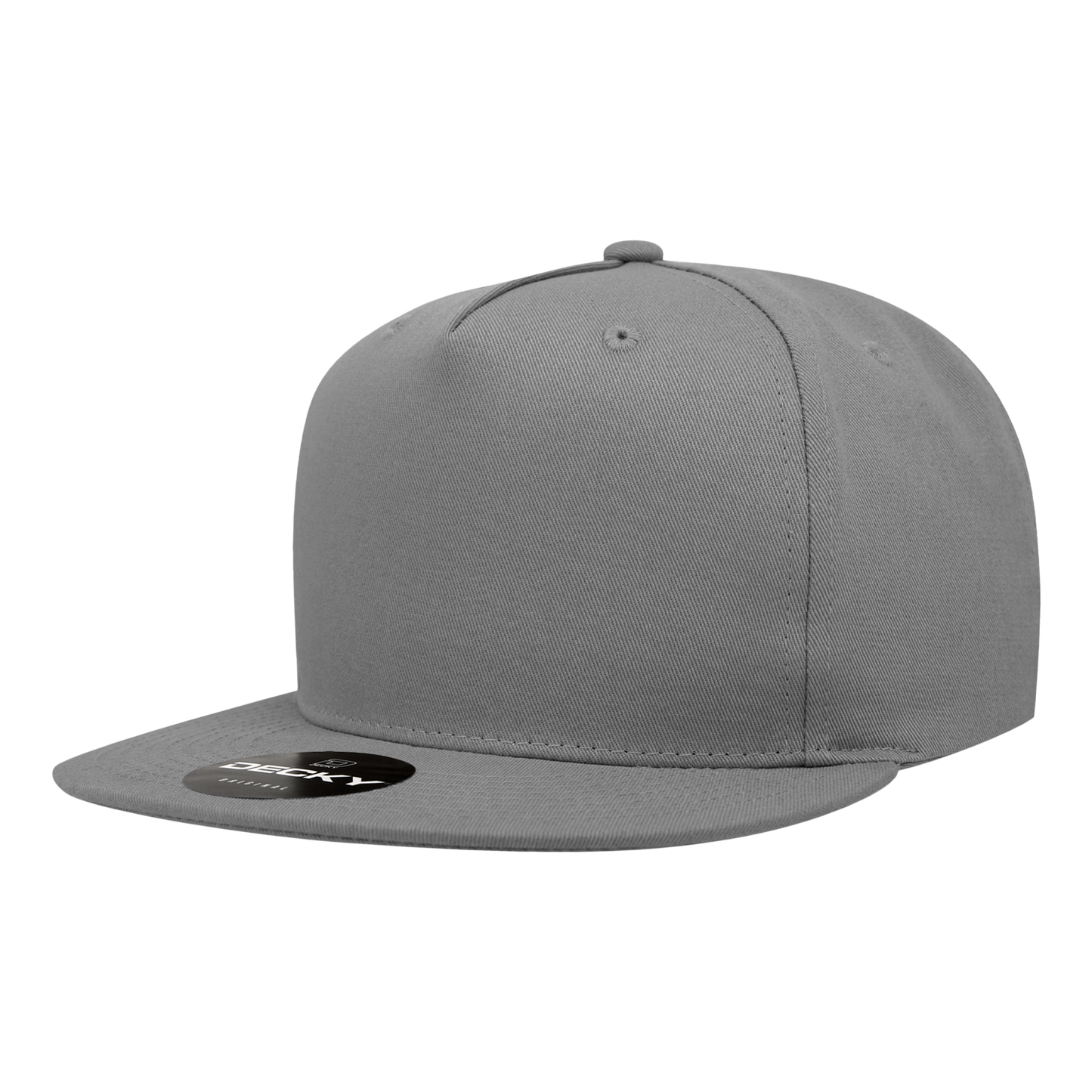 5 Panel High Profile Structured Cotton Blend Snapback