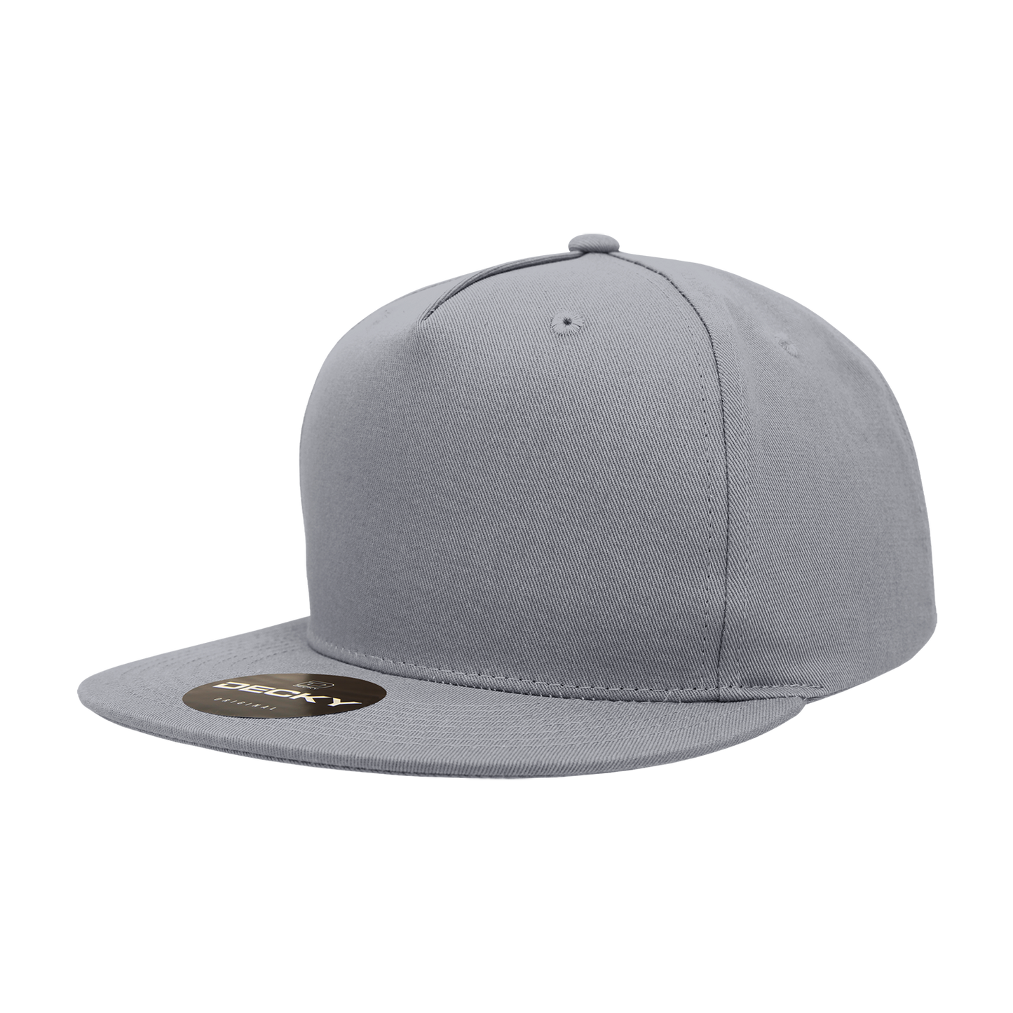 5 Panel High Profile Structured Cotton Blend Snapback