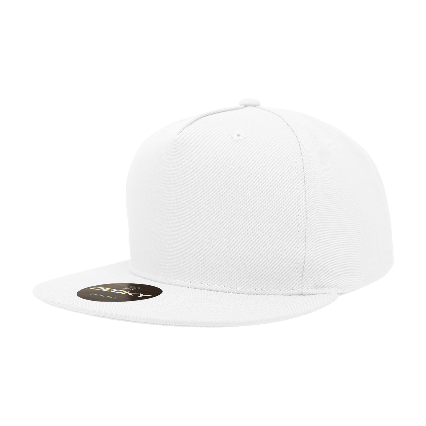 5 Panel High Profile Structured Cotton Blend Snapback