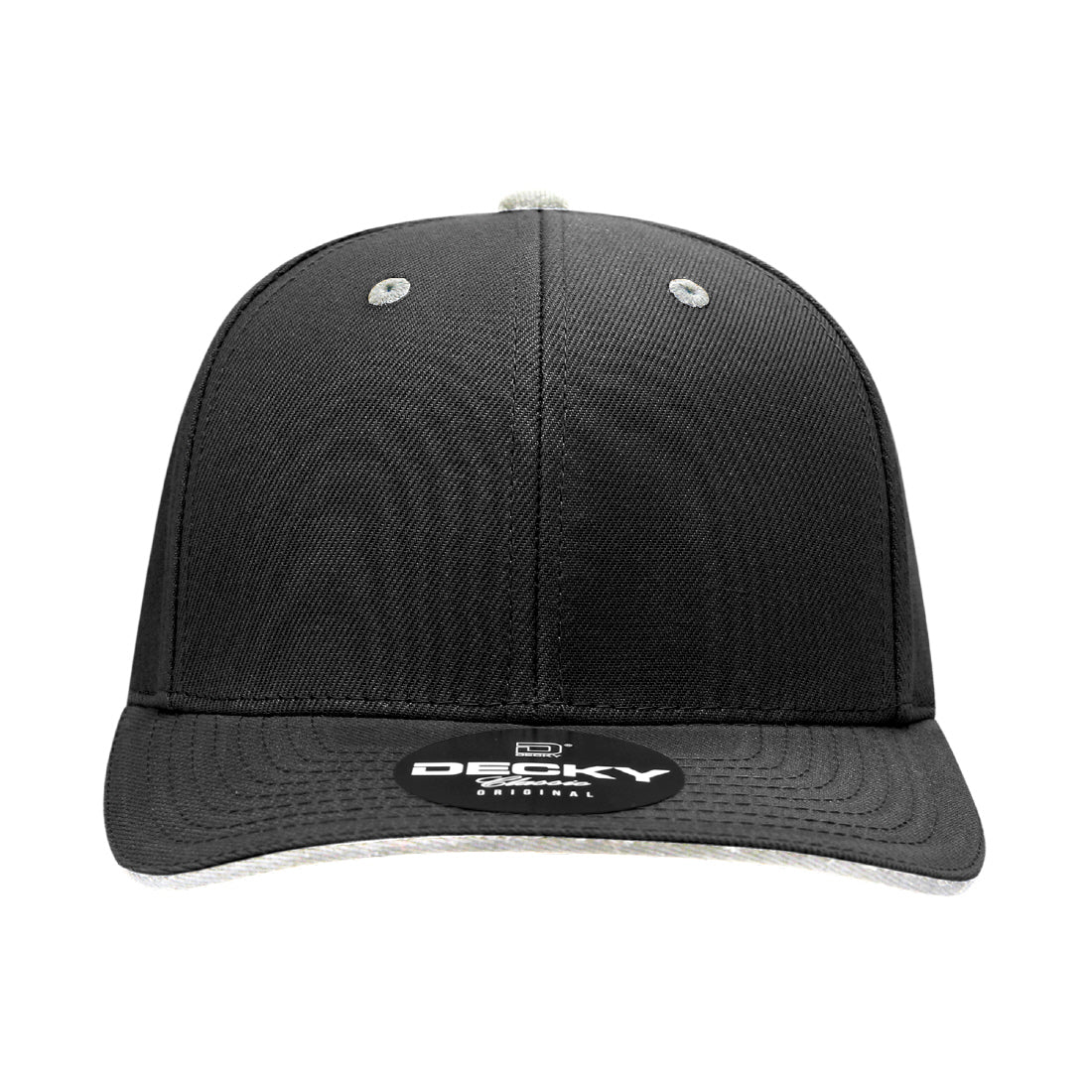 2003-6 Panel Mid Profile Structured Sandwich Bill Cap, Black/Gold