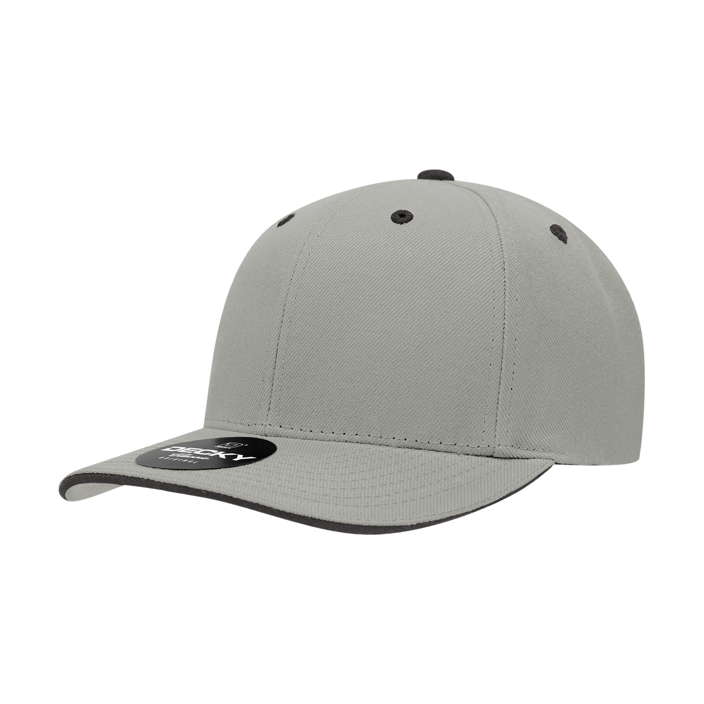 2003-6 Panel Mid Profile Structured Sandwich Bill Cap, Black/Gold