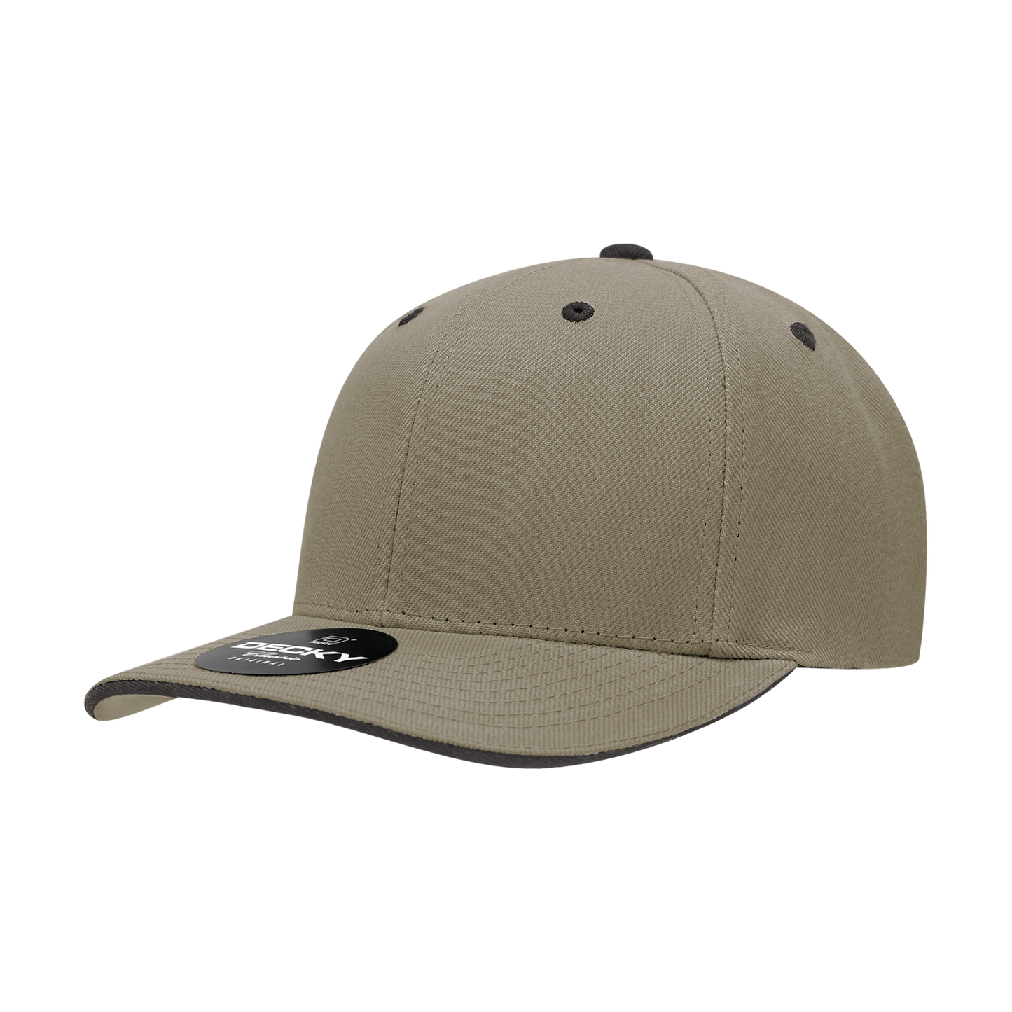 2003-6 Panel Mid Profile Structured Sandwich Bill Cap, Black/Gold