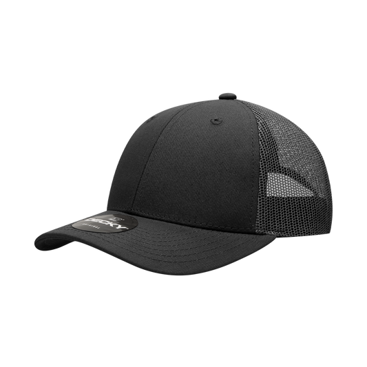 214- 6 Panel Low Profile Structured Cotton Trucker Cap Hat