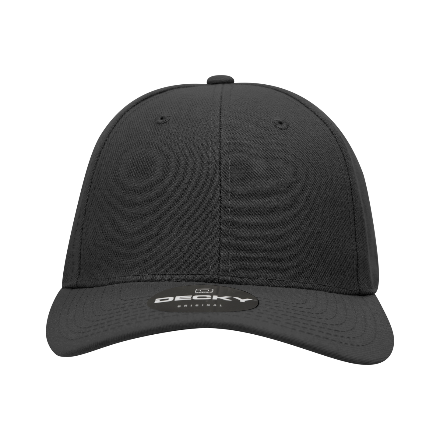 6 Panel High Profile Structured Acrylic/Polyester Fitted Curved Cap Hat