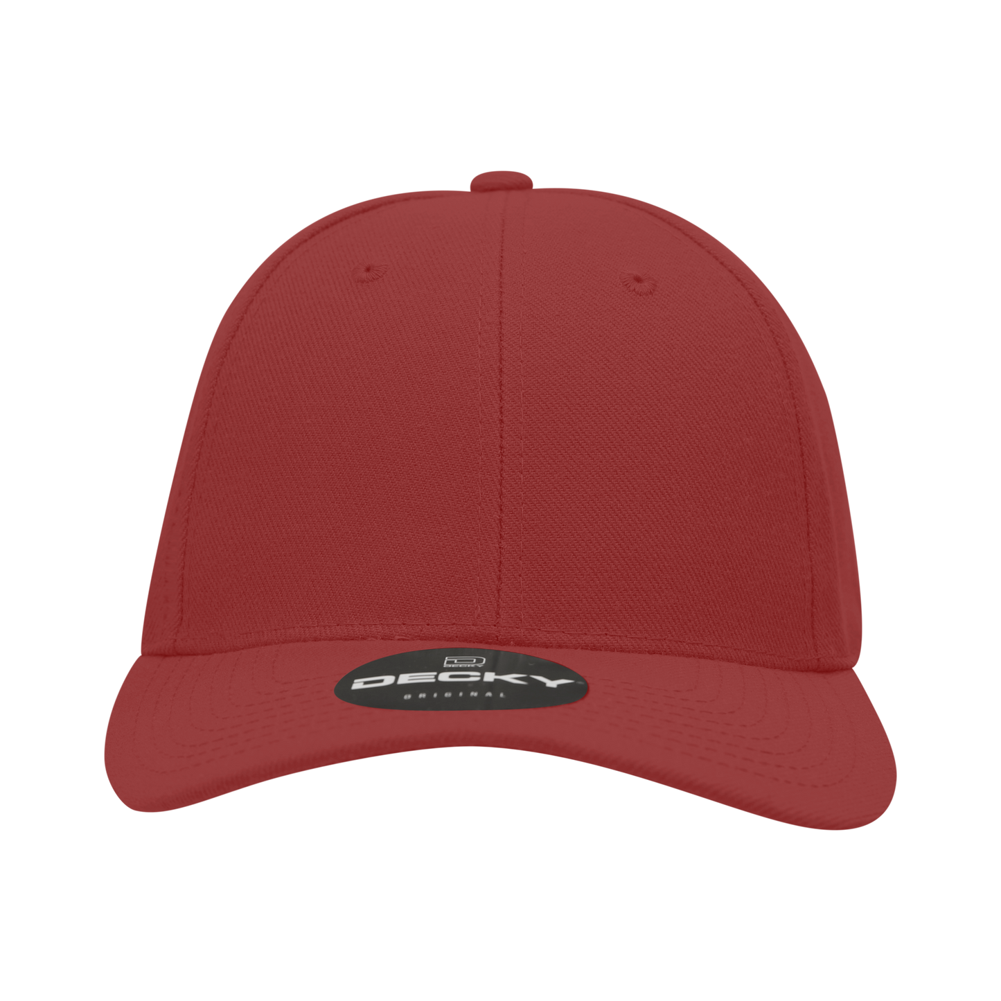 6 Panel High Profile Structured Acrylic/Polyester Fitted Curved Cap Hat