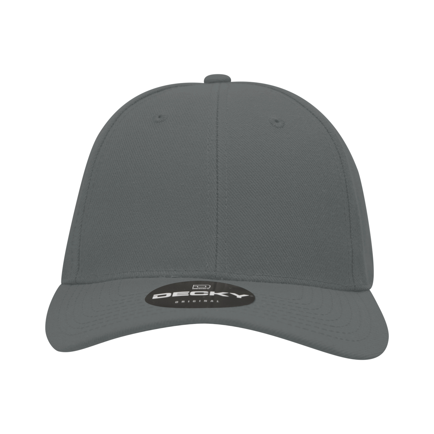 6 Panel High Profile Structured Acrylic/Polyester Fitted Curved Cap Hat