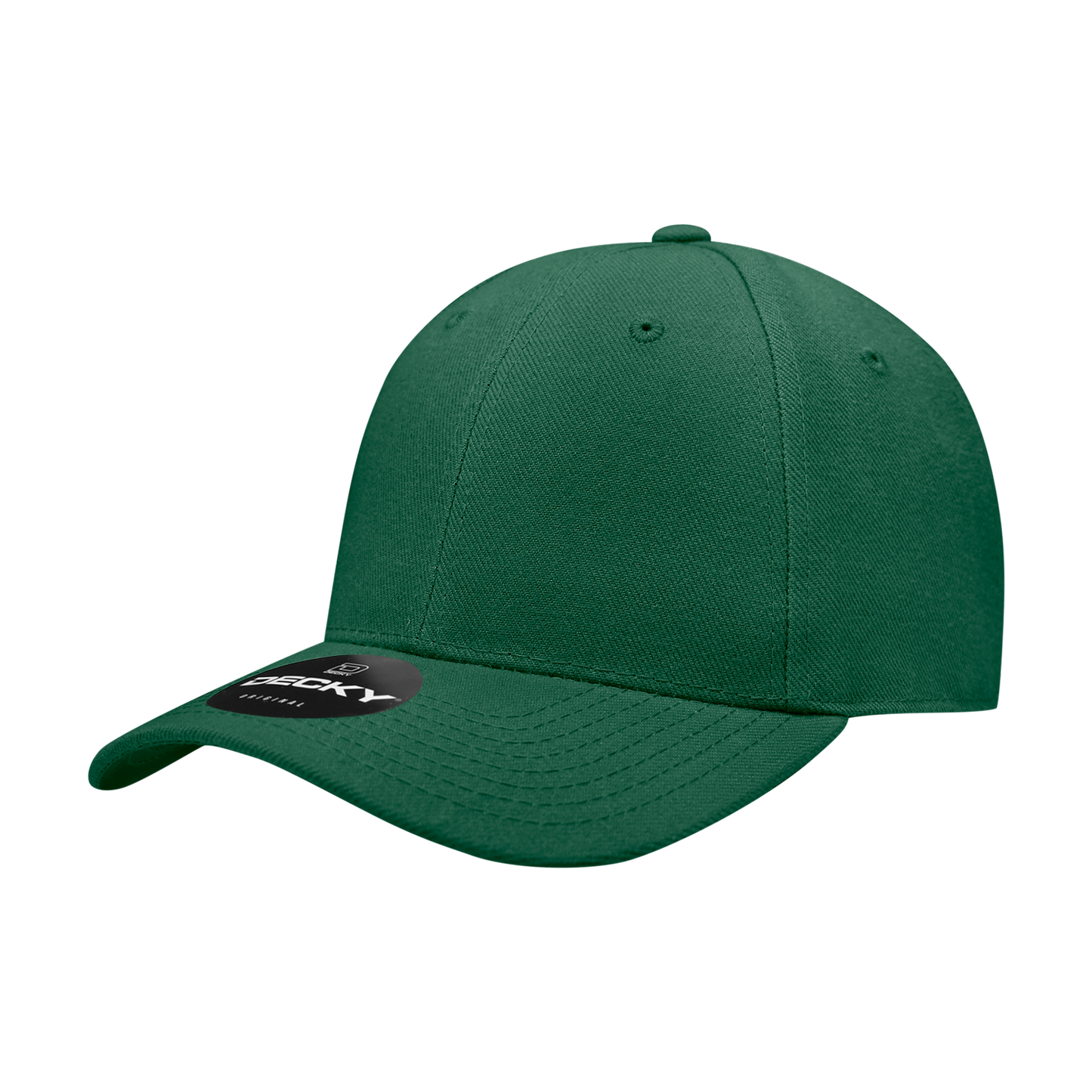 6 Panel High Profile Structured Acrylic/Polyester Fitted Curved Cap Hat