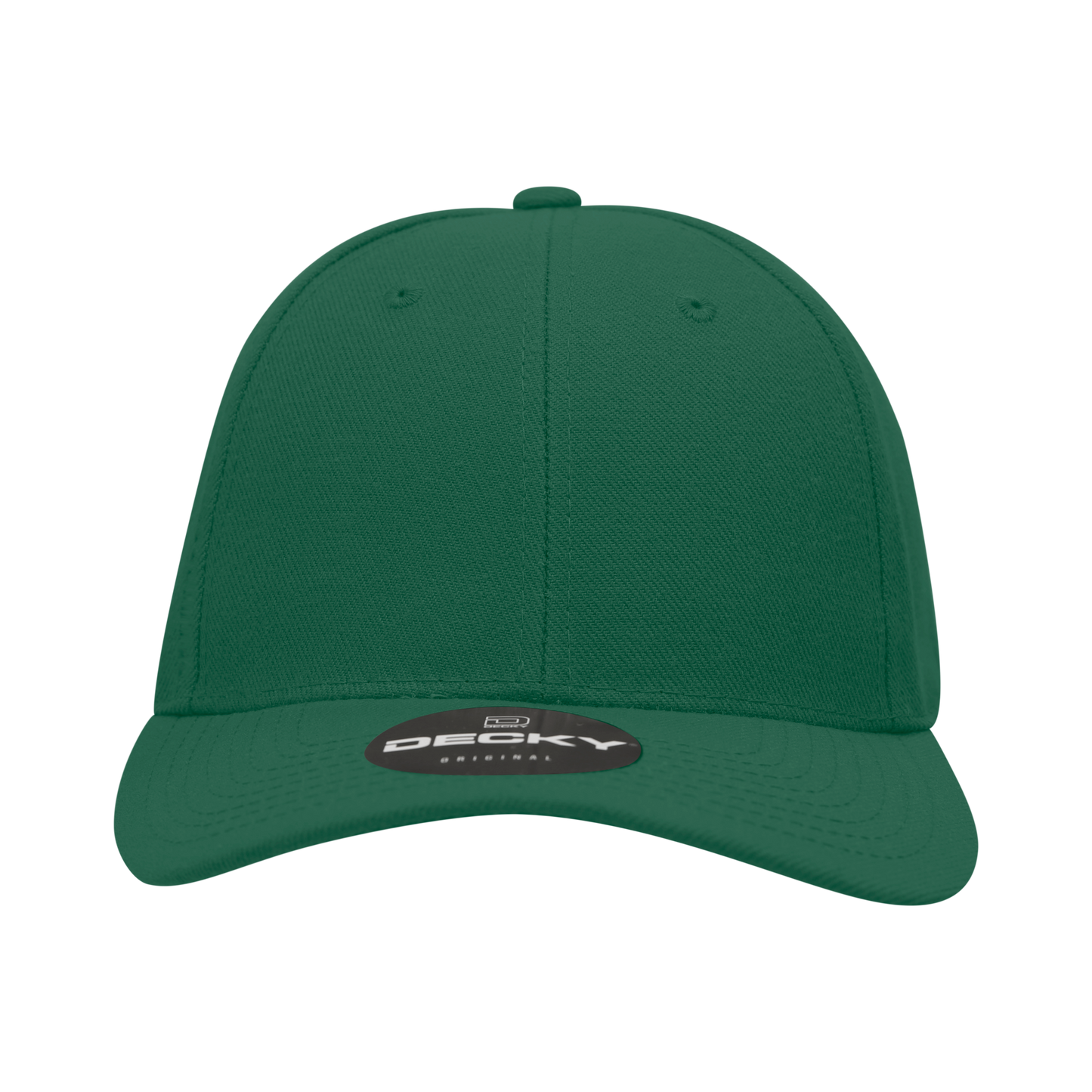 6 Panel High Profile Structured Acrylic/Polyester Fitted Curved Cap Hat