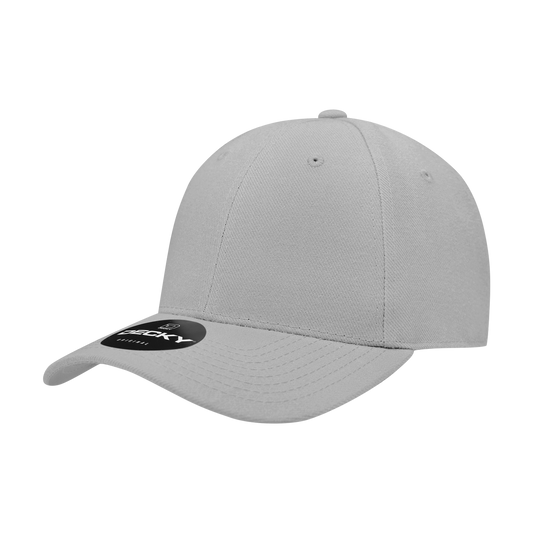 6 Panel High Profile Structured Acrylic/Polyester Fitted