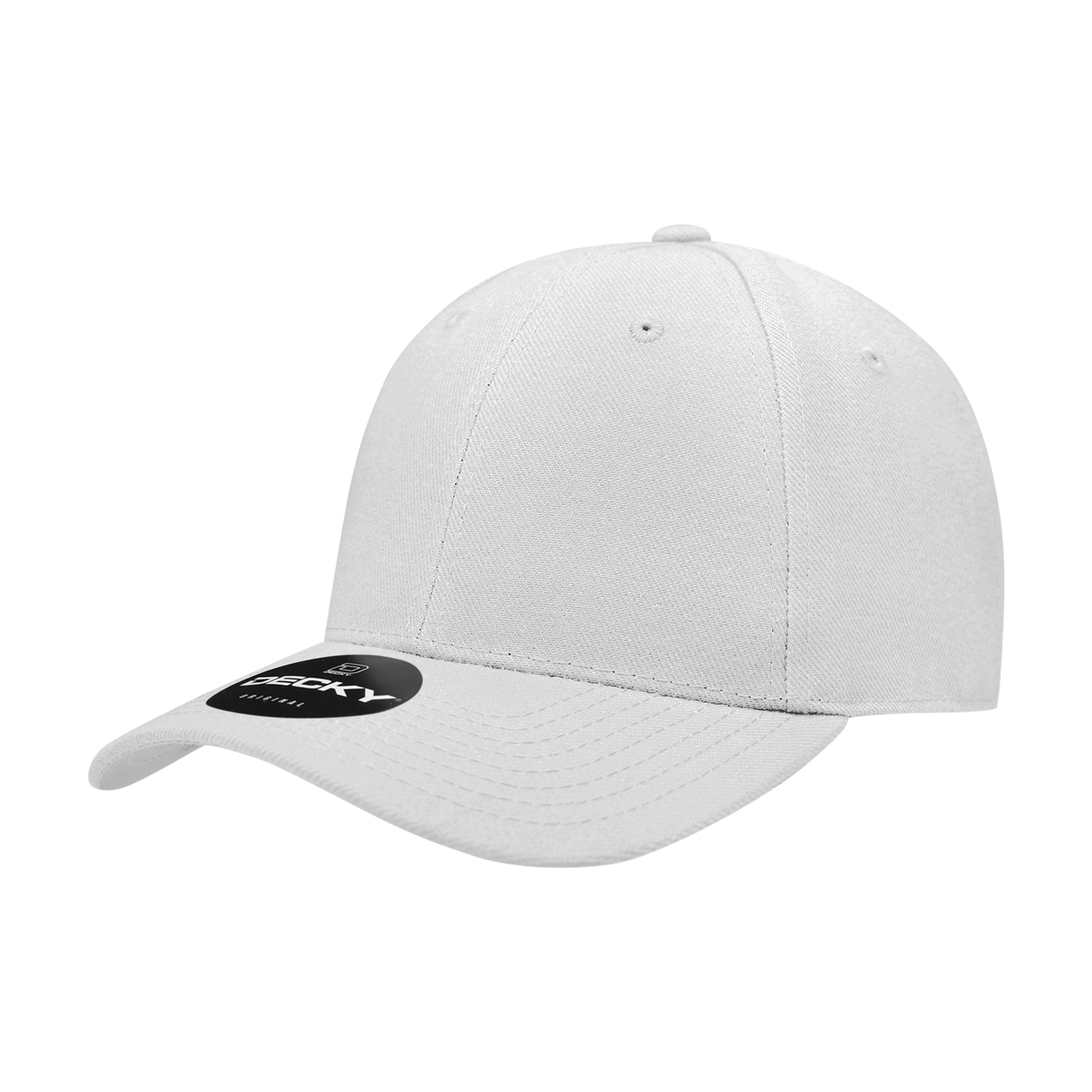 6 Panel High Profile Structured Acrylic/Polyester Fitted