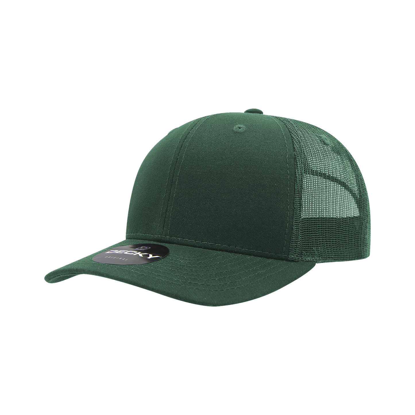 6021- 6 Panel Mid Profile Structured Cotton Blend Trucker