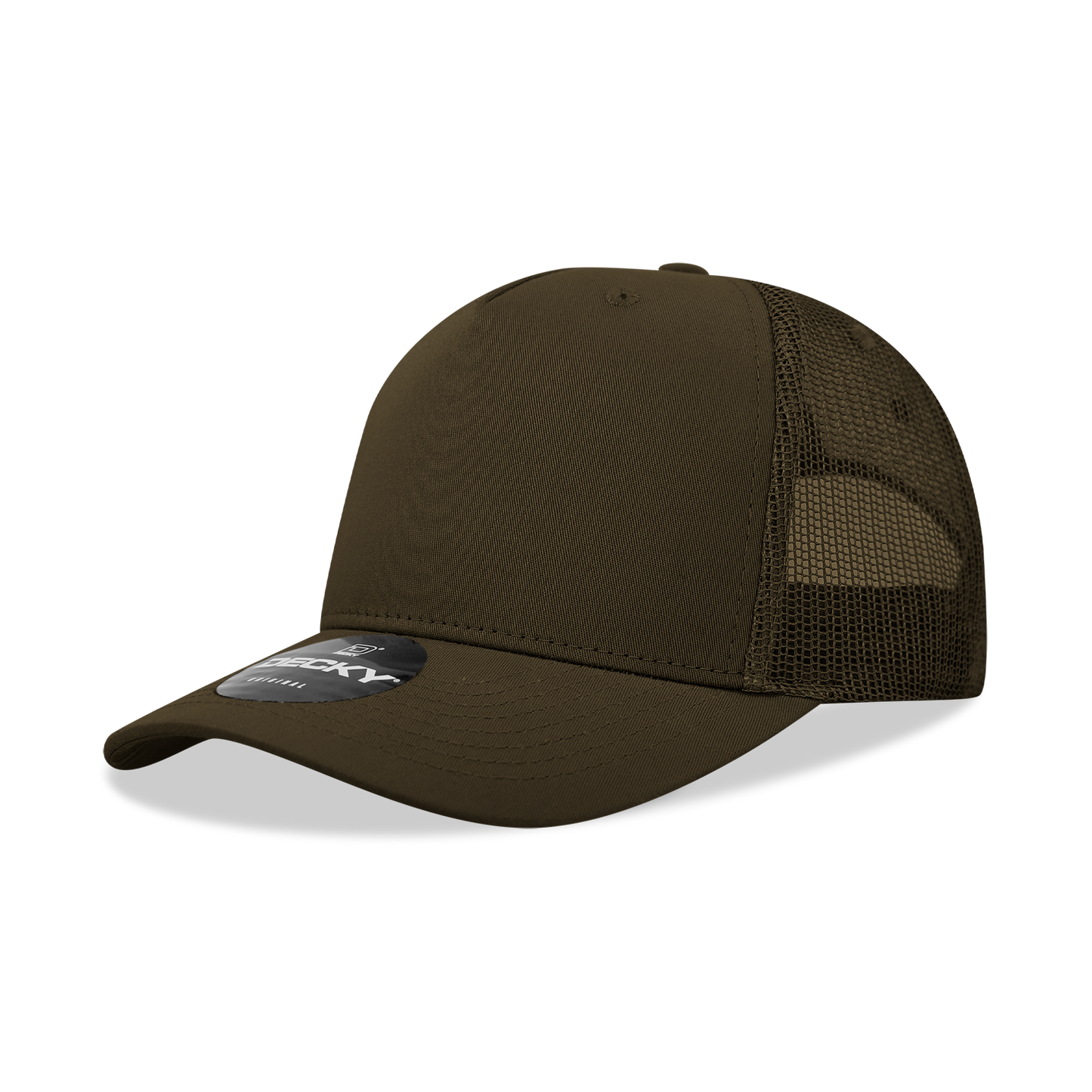 6030-5 Panel Mid Profile Structured Cotton Blend Trucker