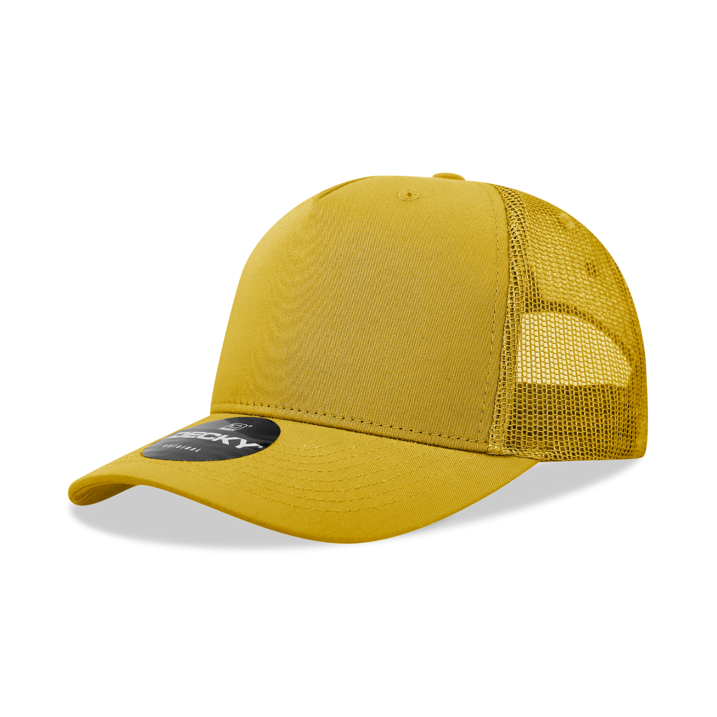 6030-5 Panel Mid Profile Structured Cotton Blend Trucker