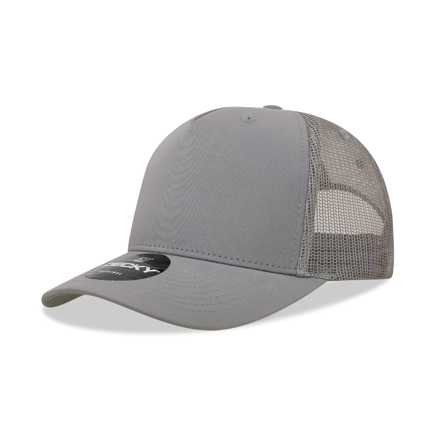 6030-5 Panel Mid Profile Structured Cotton Blend Trucker