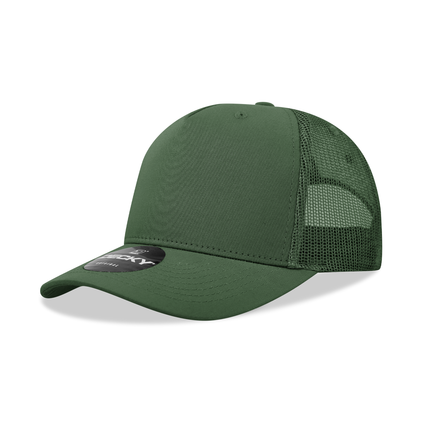 6030-5 Panel Mid Profile Structured Cotton Blend Trucker