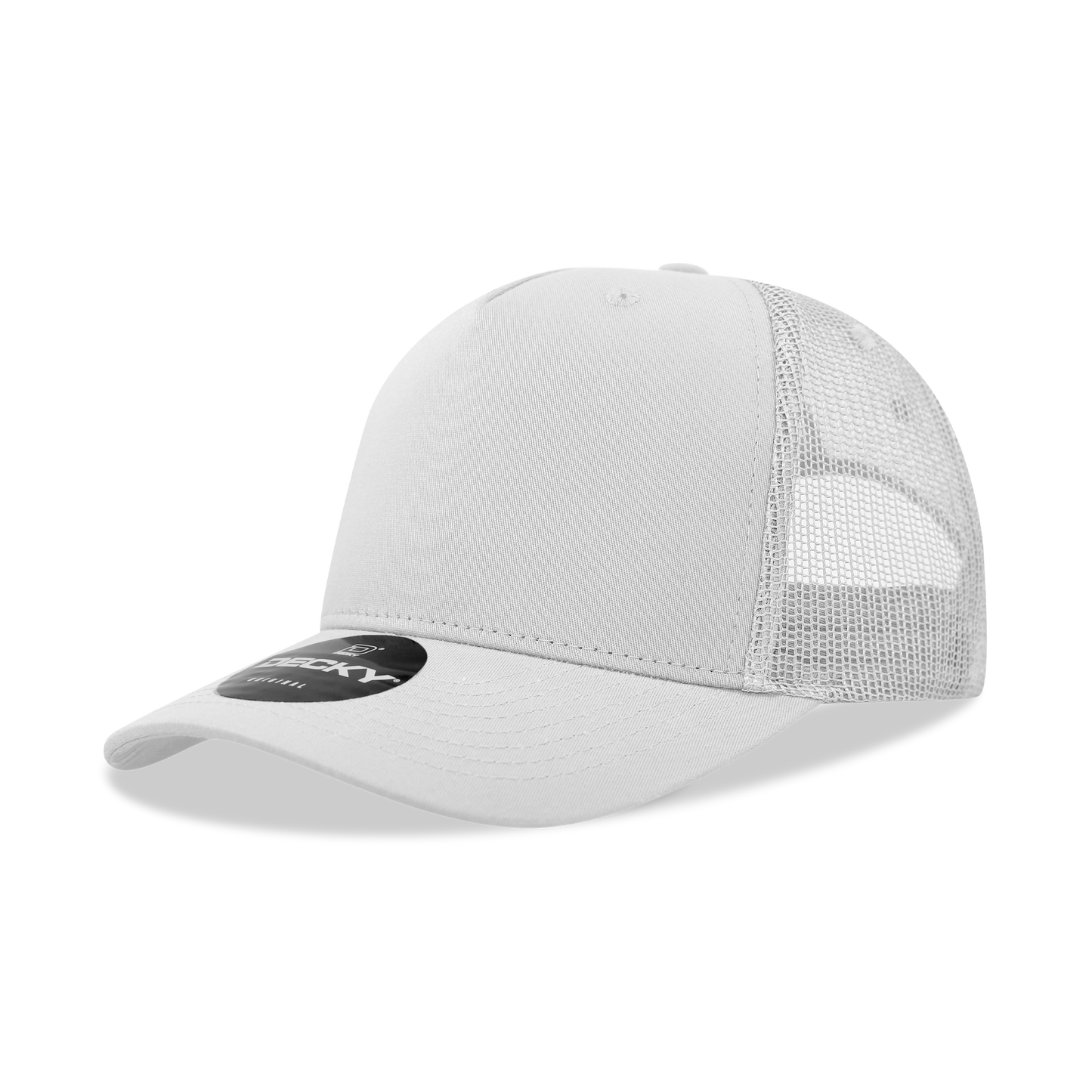 6030-5 Panel Mid Profile Structured Cotton Blend Trucker