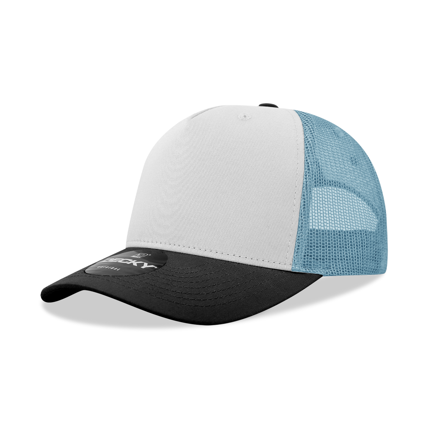 6030-5 Panel Mid Profile Structured Cotton Blend Trucker