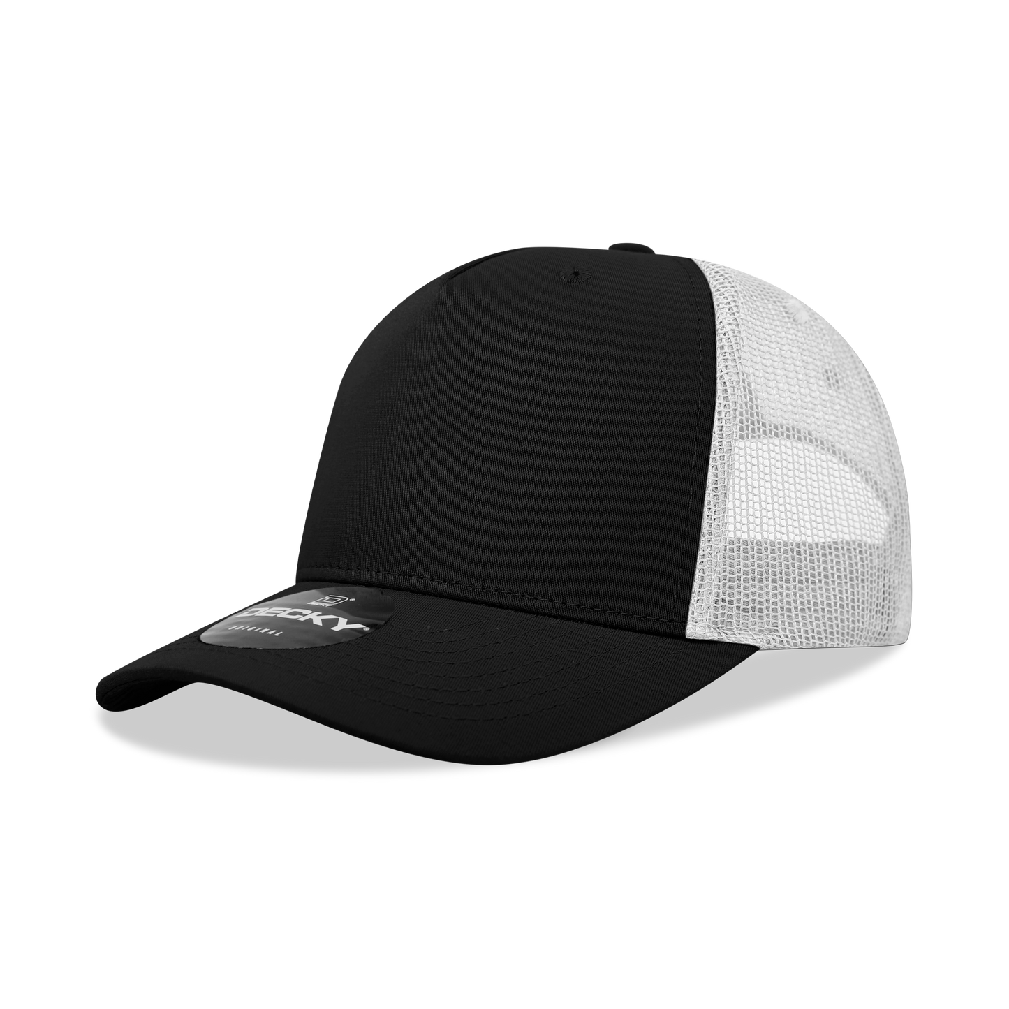 6030-5 Panel Mid Profile Structured Cotton Blend Trucker