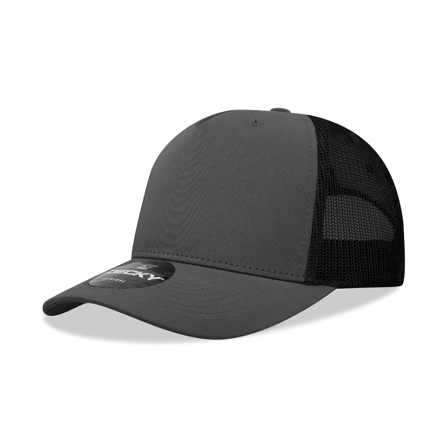 6030-5 Panel Mid Profile Structured Cotton Blend Trucker