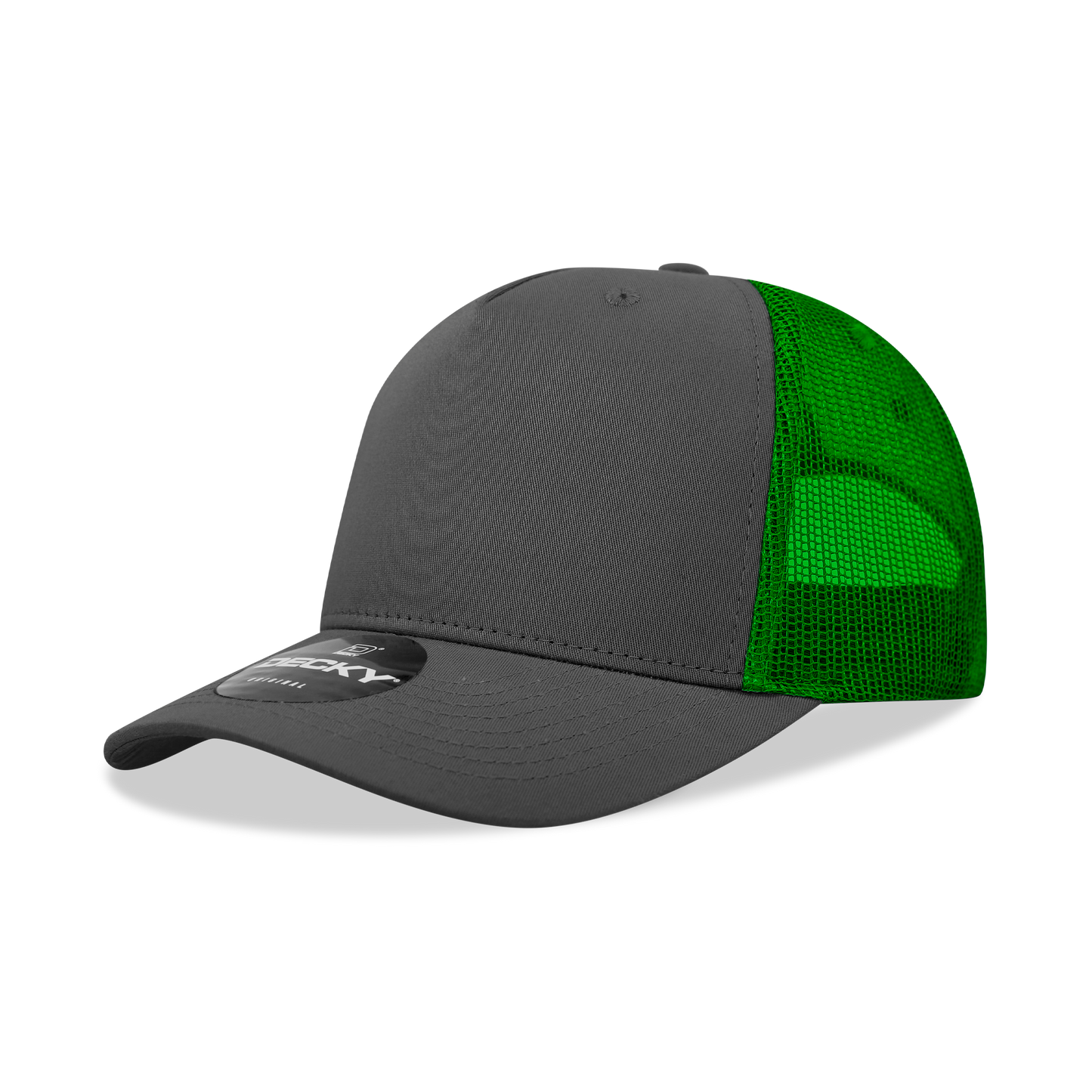 6030-5 Panel Mid Profile Structured Cotton Blend Trucker