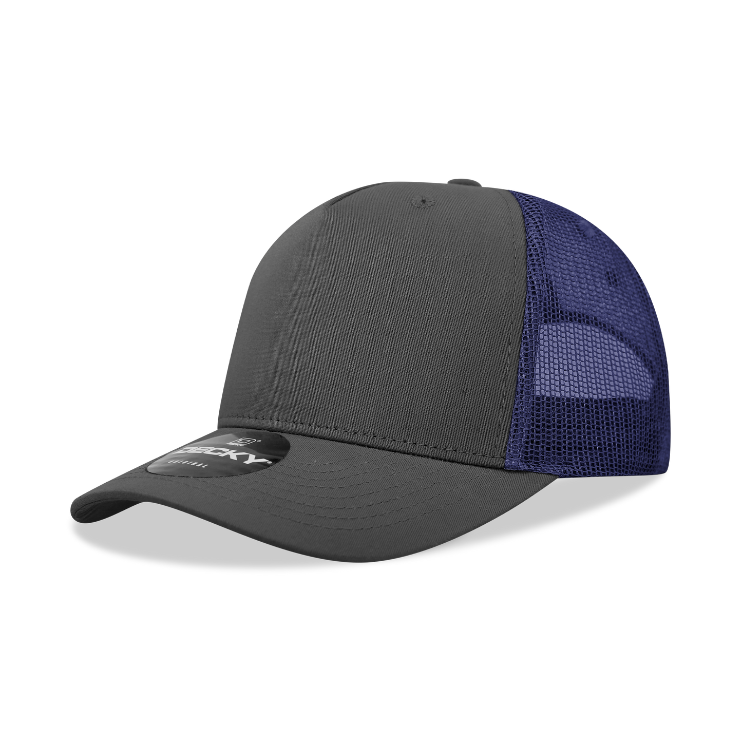 6030-5 Panel Mid Profile Structured Cotton Blend Trucker