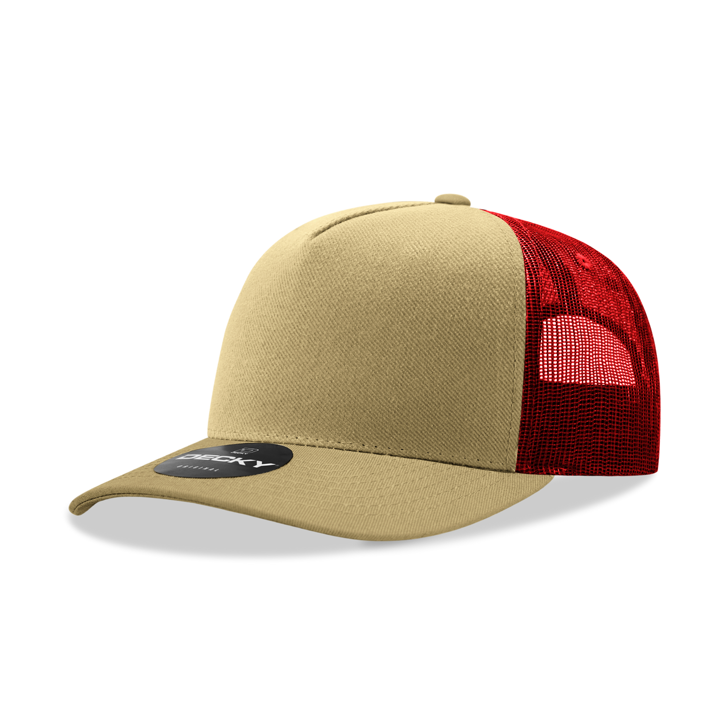 6030-5 Panel Mid Profile Structured Cotton Blend Trucker