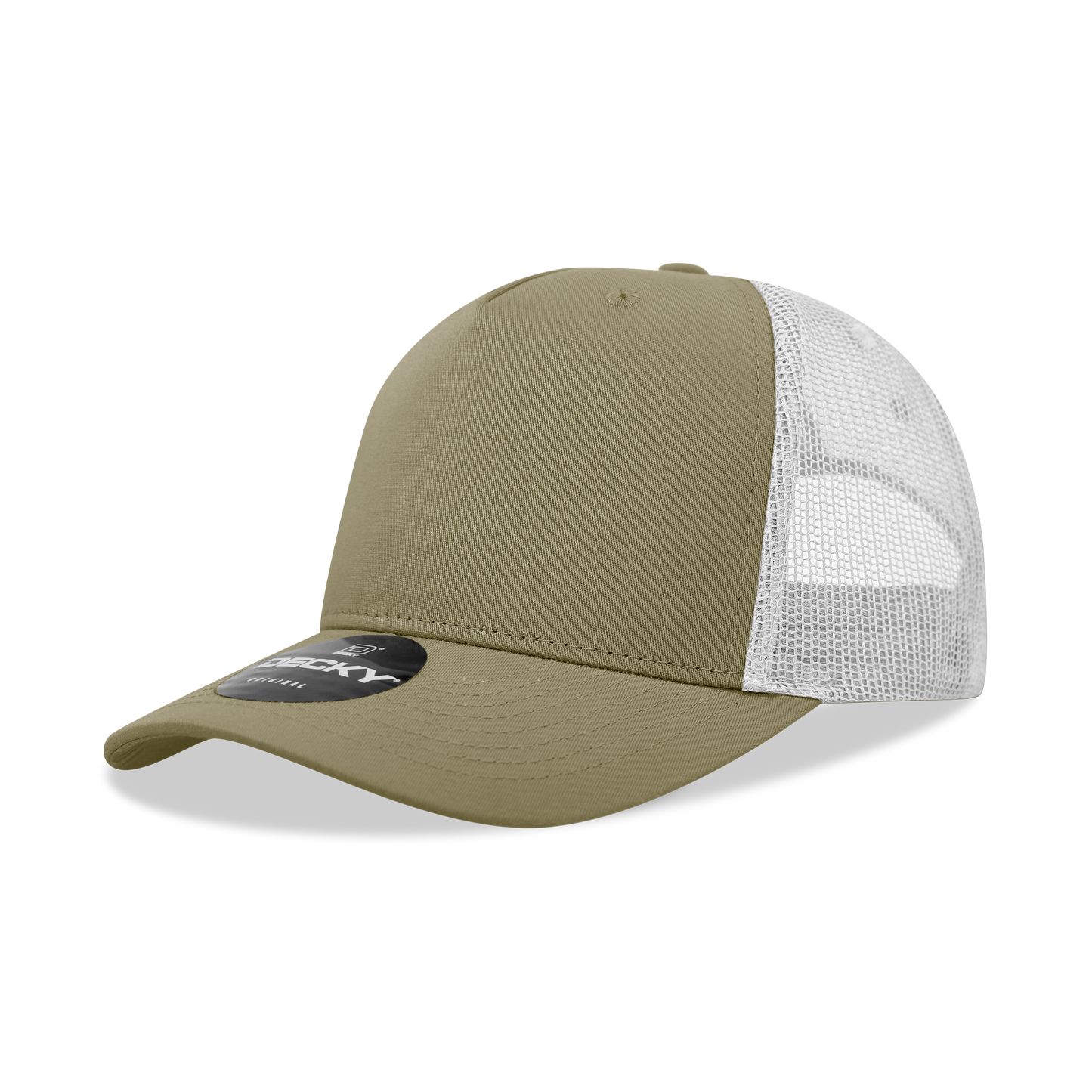 6030-5 Panel Mid Profile Structured Cotton Blend Trucker