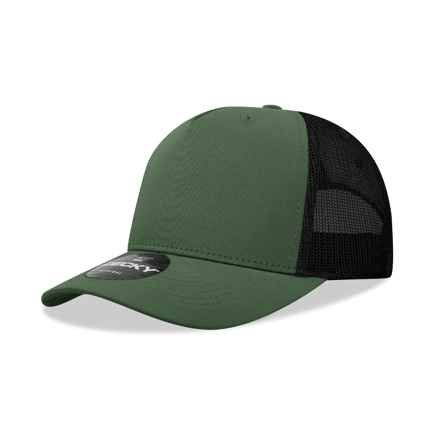 6030-5 Panel Mid Profile Structured Cotton Blend Trucker