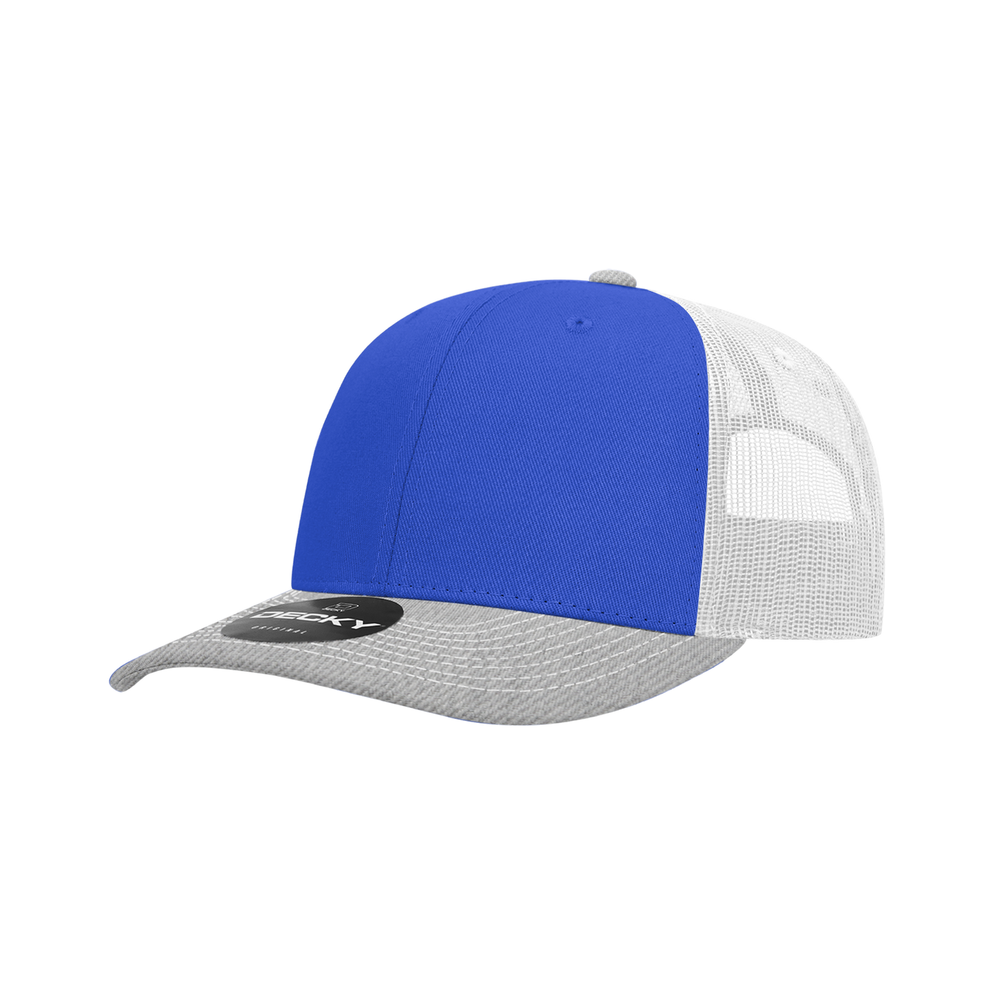 6031- 6 Panel Mid Profile Structured Contra-Stitch Trucker