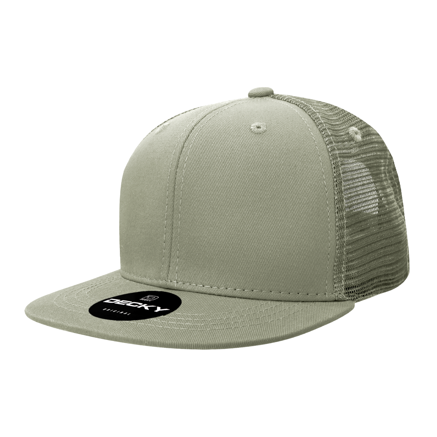 6033- 6 Panel High Profile Structured Cotton Blend Trucker