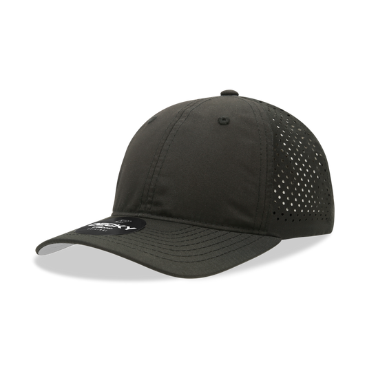 6224- 6 Panel Low Profile Relaxed Perforated Performance Dad Hat Cap