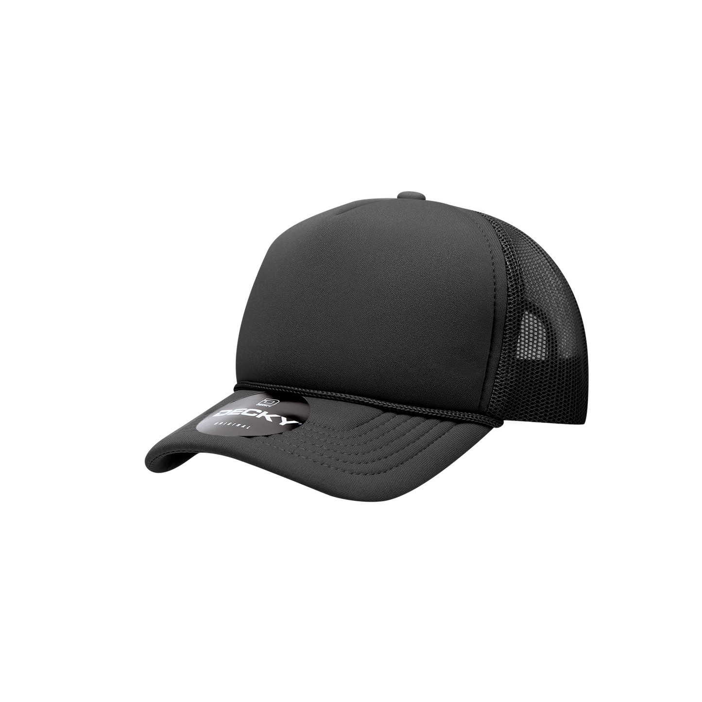 7010-Youth 5 Panel Mid Profile Structured Foam Trucker