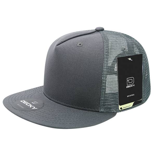 DECKY 5 Panel High Profile Structured Cotton Trucker