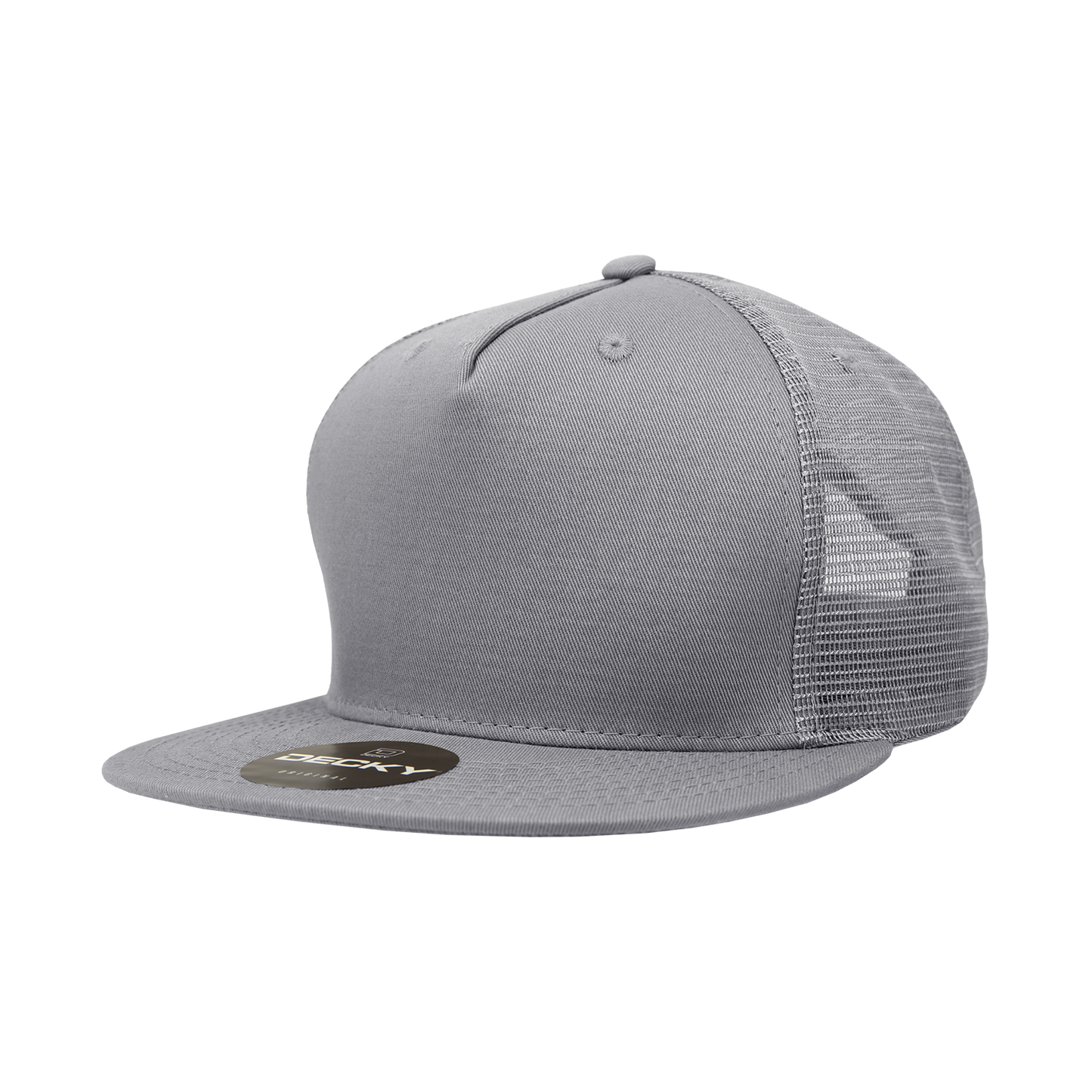 DECKY 5 Panel High Profile Structured Cotton Trucker