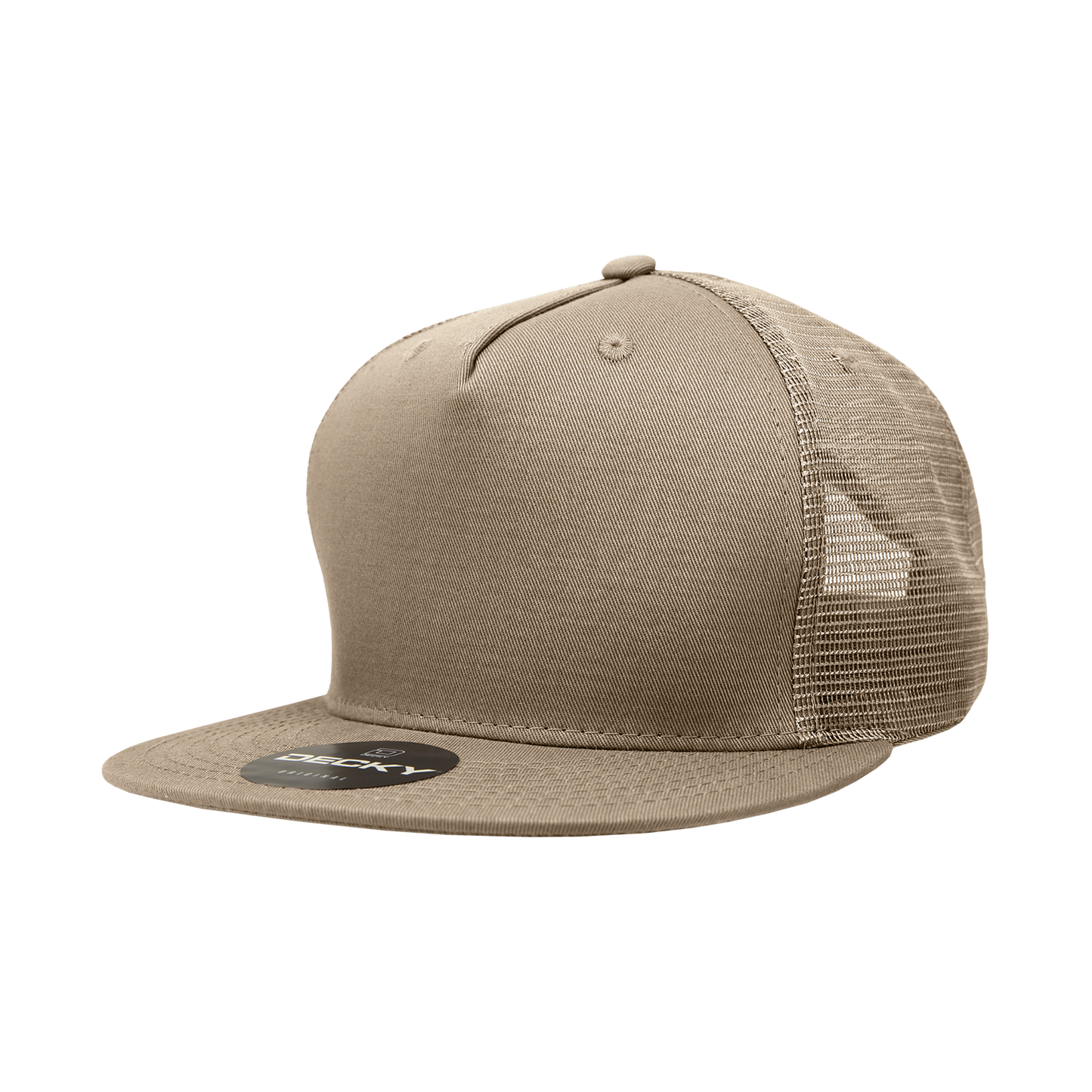 DECKY 5 Panel High Profile Structured Cotton Trucker