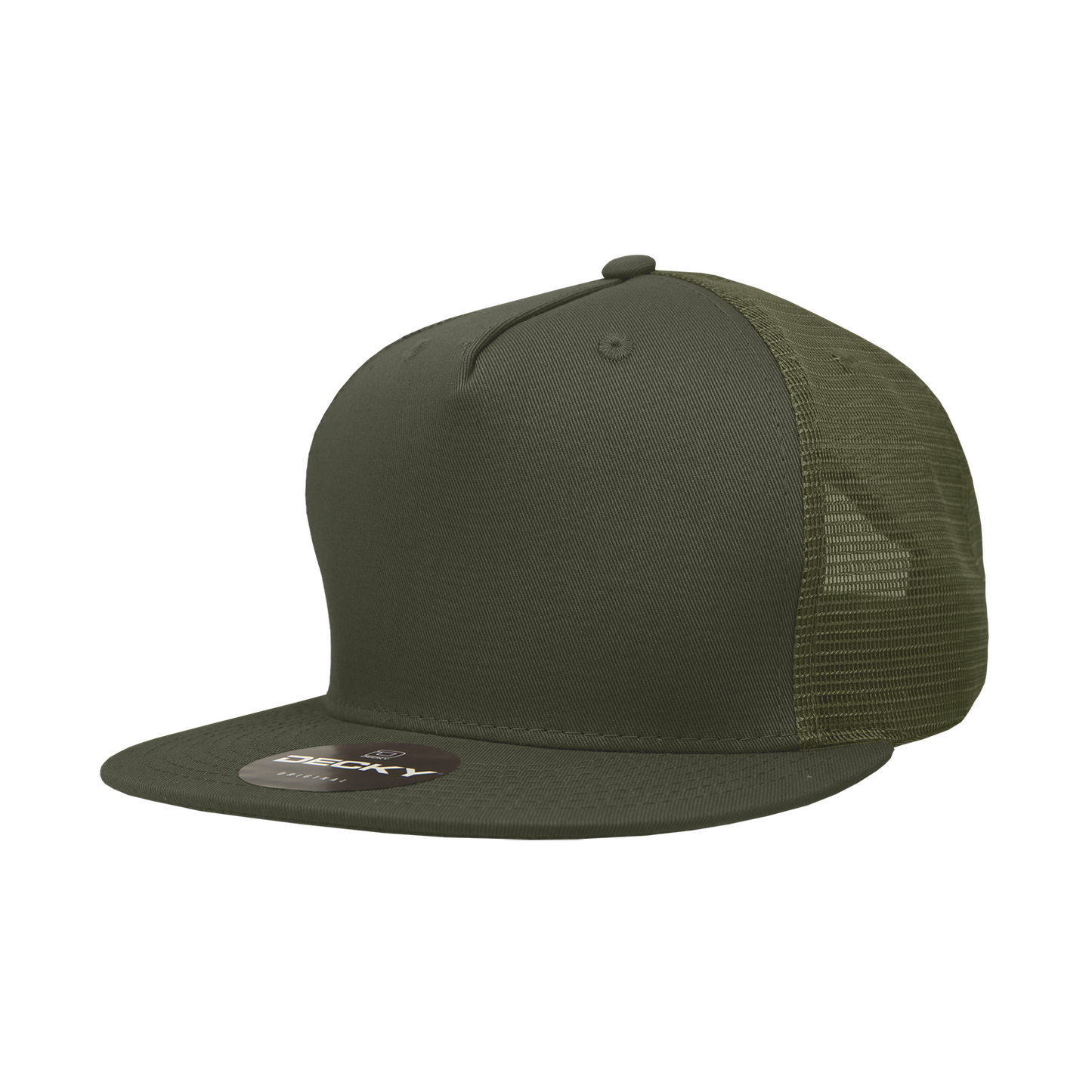 DECKY 5 Panel High Profile Structured Cotton Trucker