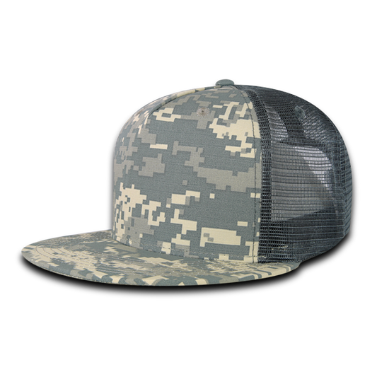 DECKY 5 Panel High Profile Structured Ripstop Trucker