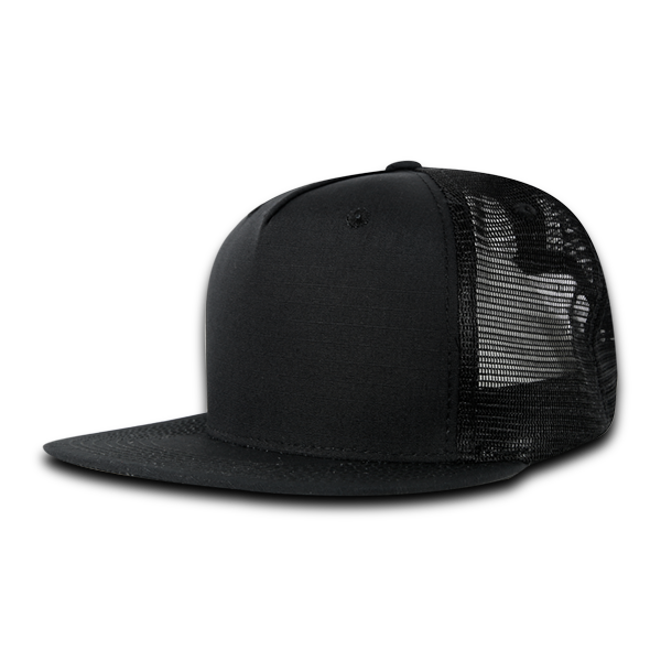 DECKY 5 Panel High Profile Structured Ripstop Trucker