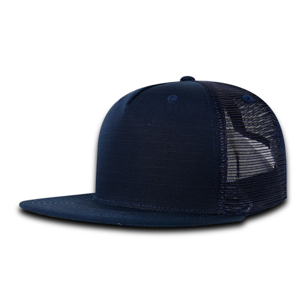 DECKY 5 Panel High Profile Structured Ripstop Trucker