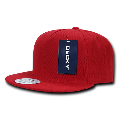 DECKY 5 Panel High Profile Structured Acrylic / Polyester Snapback