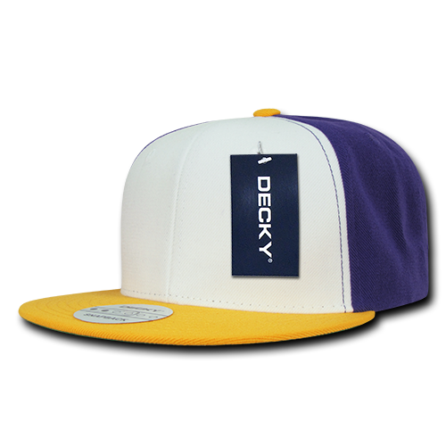 DECKY 3 Tone Flat Bill Snapbacks